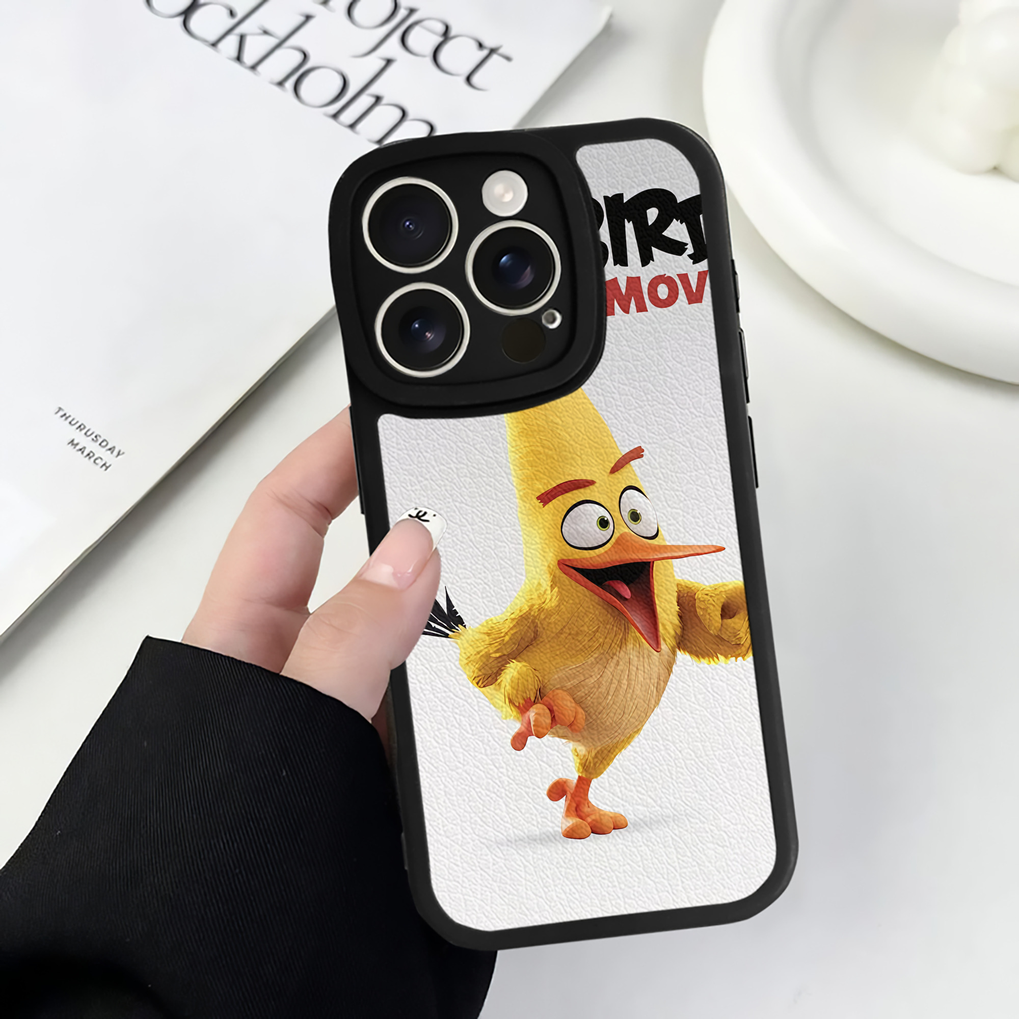 （画像用） Angry Birds アングリーバード 【iPhone 16シリーズ対応】シリコンスマホケース（レザー調） 材質：シリコン